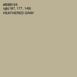 #BBB195 - Heathered Gray Color Image